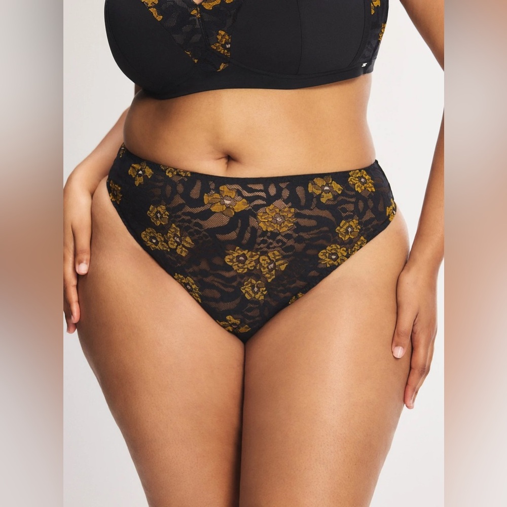 Savage X Fenty Feline Floral High Rise Thong 2X - Picture 4 of 7